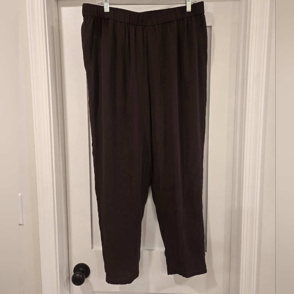 Eileen Fisher Plum Silk Pants
